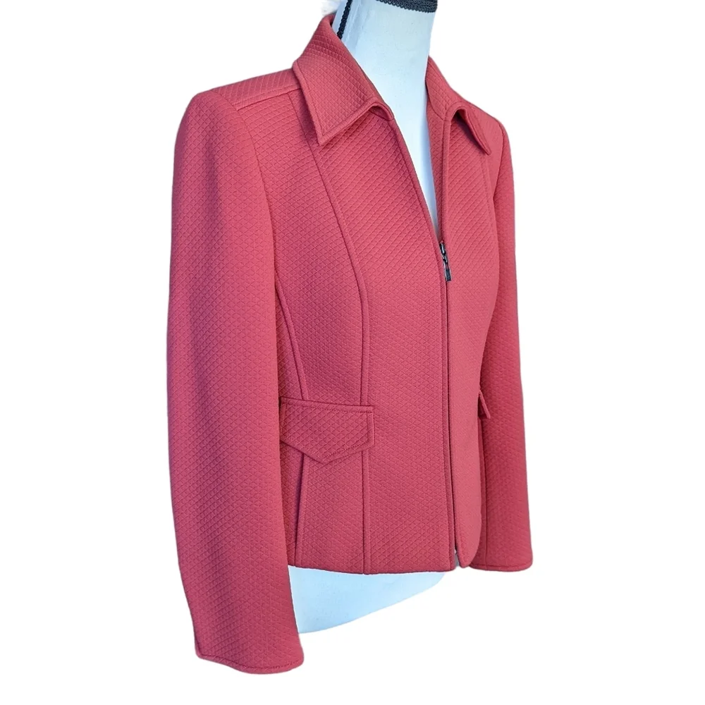 Talbots Quilted Red Jacket/Blazer Size 4 - Picture 3 of 13